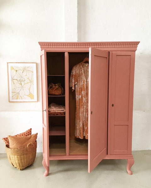 Beautiful three-door vintage wardrobe