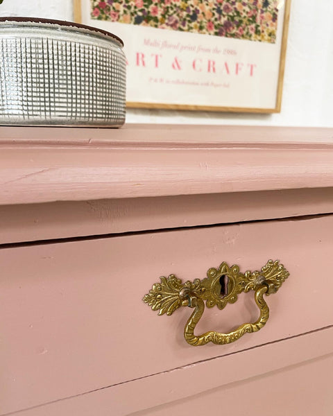 Pink vintage dresser