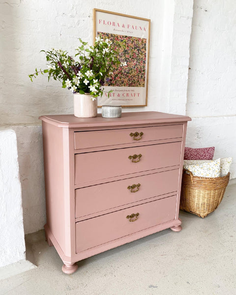 Pink vintage dresser