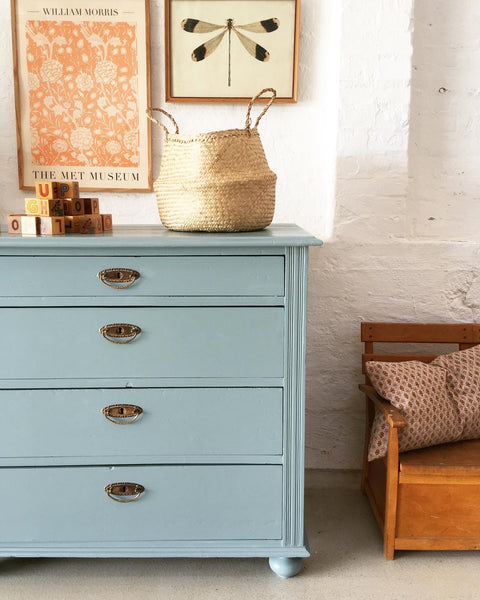 Sea blue vintage chest of drawers