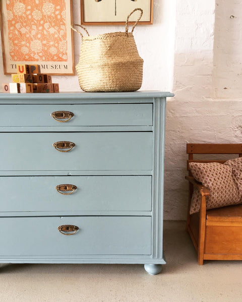 Sea blue vintage chest of drawers