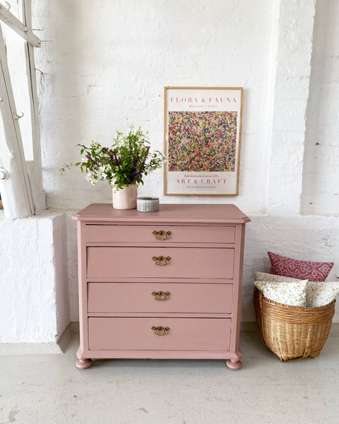 Pink vintage dresser