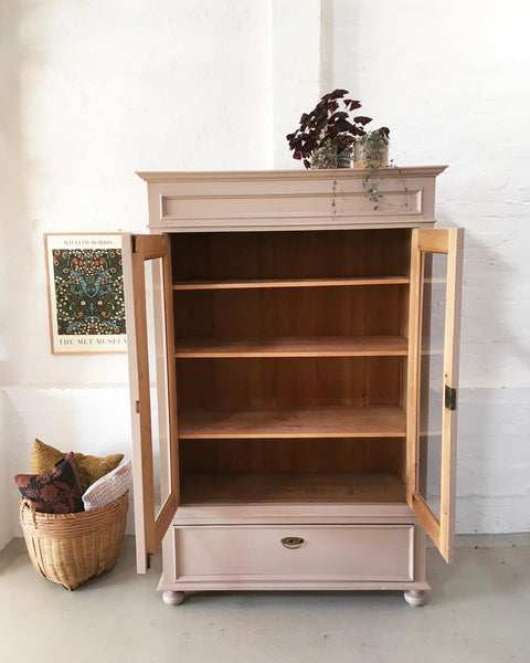 Large double-door display cabinet