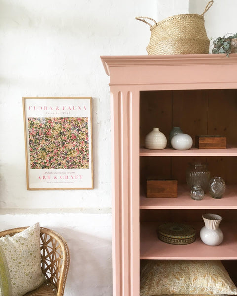 Beautiful pink display cabinet