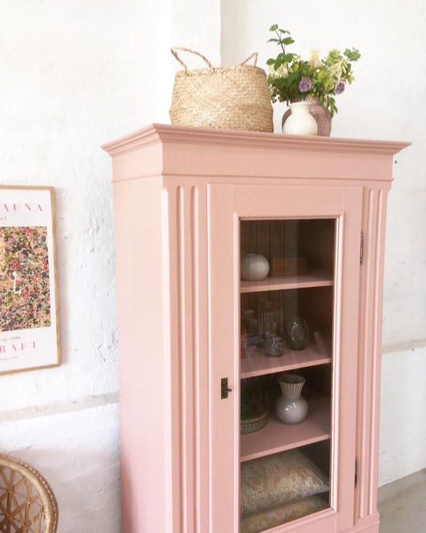 Beautiful pink display cabinet