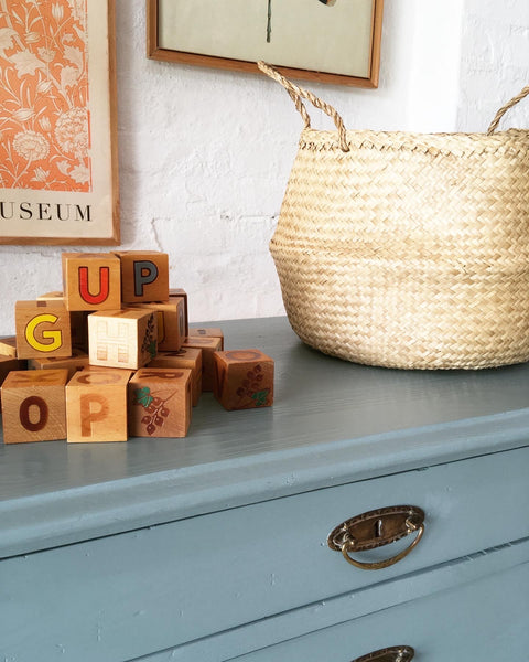 Sea blue vintage chest of drawers