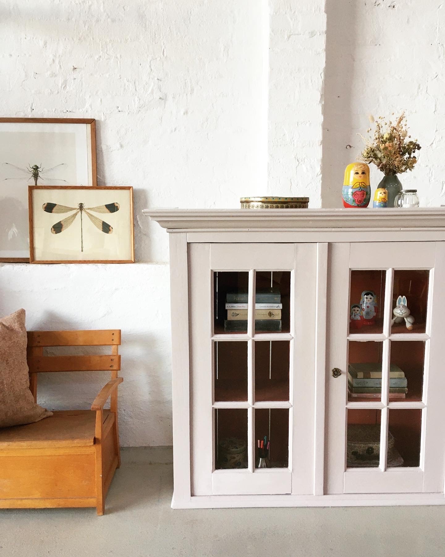 Old Swedish display cabinet