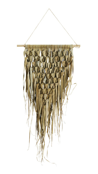 Wall hanging palm leaves